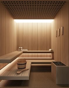 tiered custom sauna benches