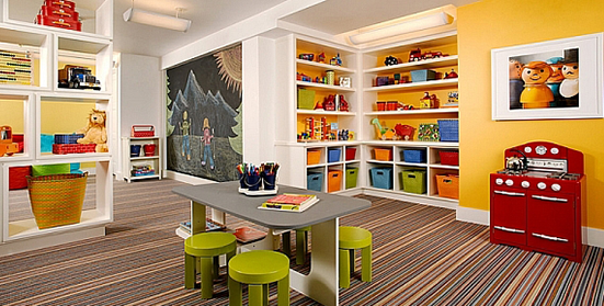 basement hobby and toy playroom
