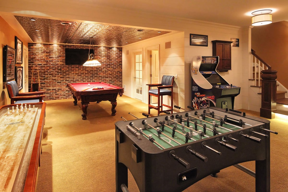 basement table games area