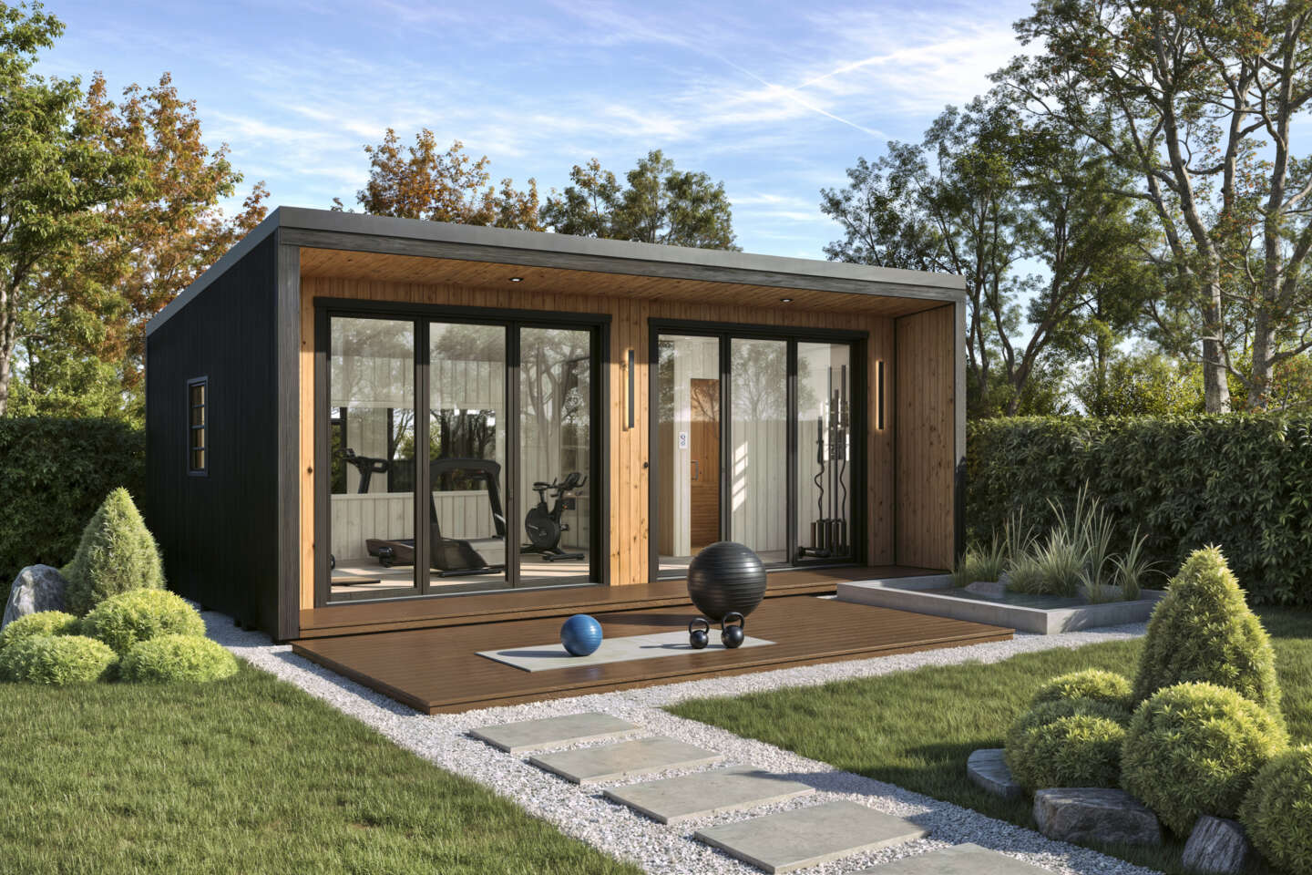 detached yoga or fitness studio