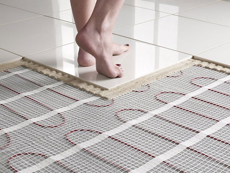 heated bathroom floor installations