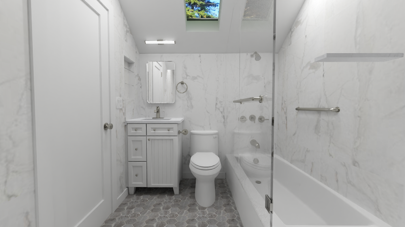 3-D Bathroom rendering