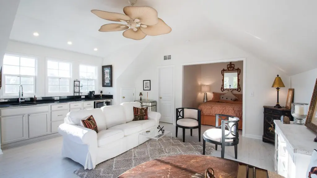 in law suite with separate bedroom and living areas