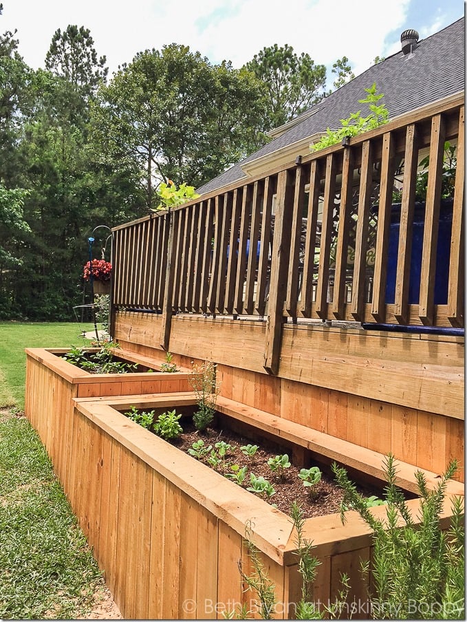 deck integrated garden boxes