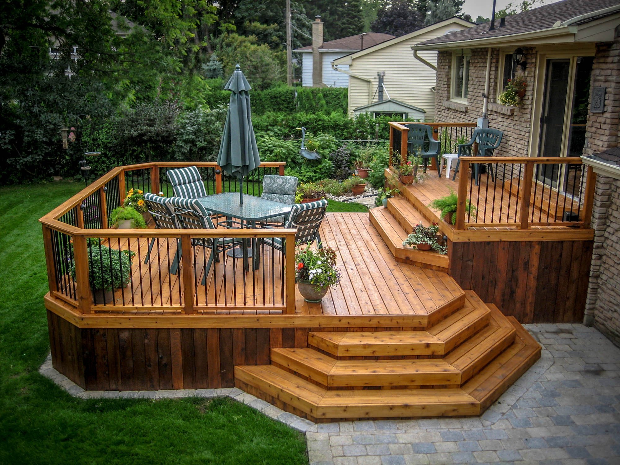 multi-tiered deck