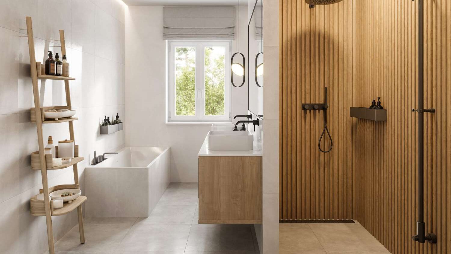 Spa-style custom bathroom